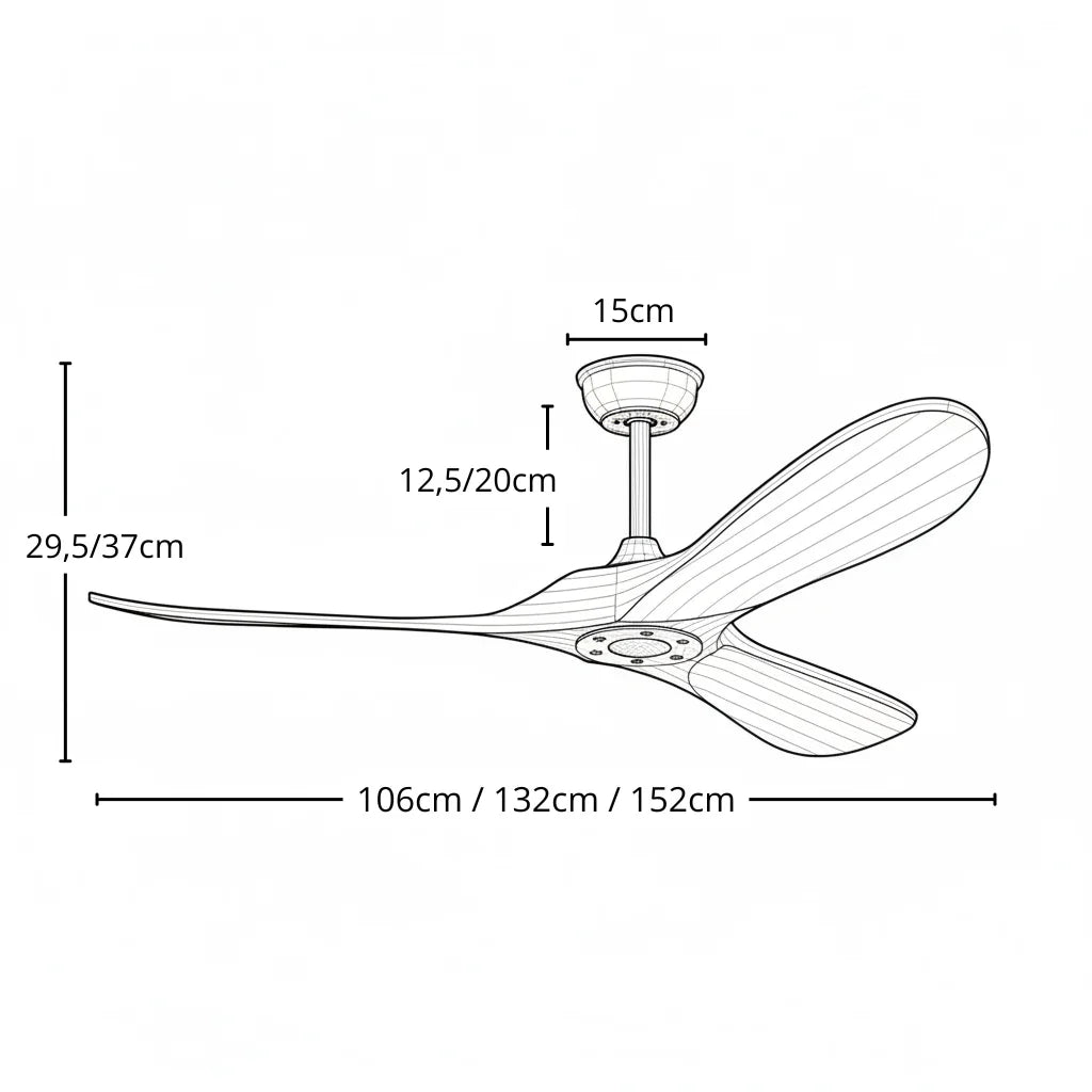 Tramontane | Ventilateur vintage argent et bois clair