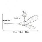 Aquilon | Ventilateur vintage argent et bois foncé