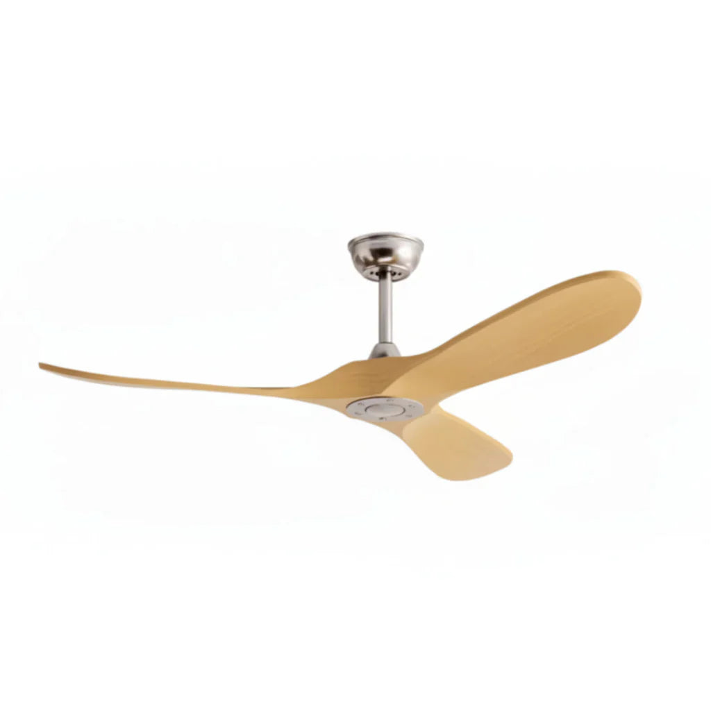 Tramontane | Ventilateur vintage argent et bois clair