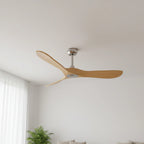 Tramontane | Ventilateur vintage argent et bois clair